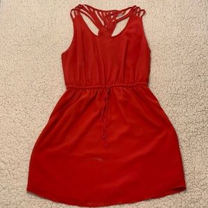 Red boutique mini dress